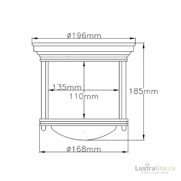 Потолочный светильник Hinkley Hadrian QN-HADRIAN-MINI-F-BR-OPAL