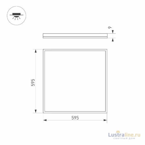 Светодиодная панель Arlight DL-INTENSO-S600x600-40W White6000 (WH, 120 deg, 230V) 038431