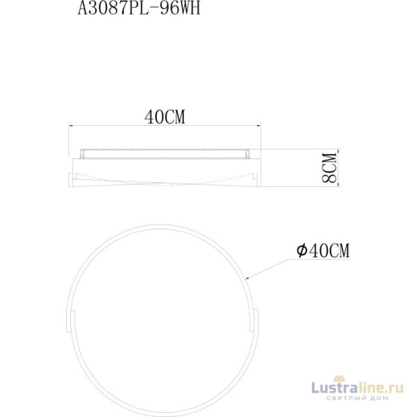 Потолочный светодиодный светильник Arte Lamp Zibal A3087PL-96WH