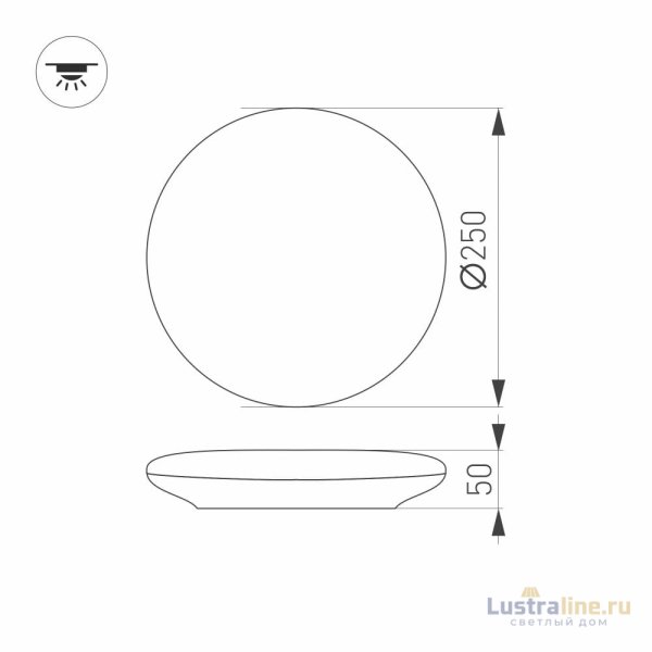 Потолочный светодиодный светильник Arlight CL-Frisbee-Motion-R250-12W Warm3000 030161