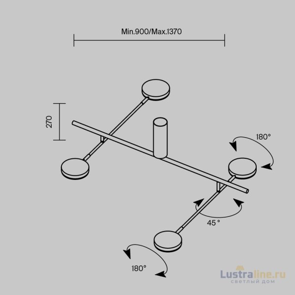 Потолочный светильник Maytoni Fad MOD070CL-L30B3K Потолочный светильник Maytoni Fad MOD070CL-L30B3K