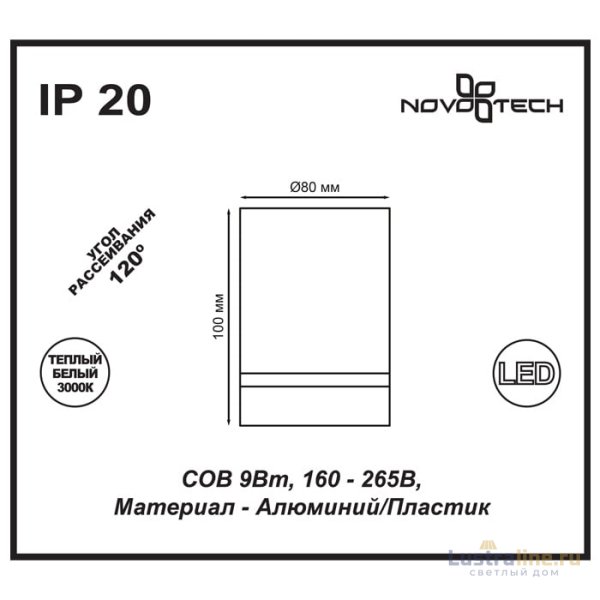 Потолочный светодиодный светильник Novotech Arum 357685