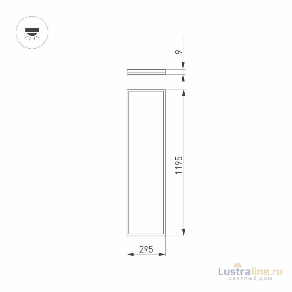 Светодиодная панель Arlight DL-INTENSO-S300x1200-40W Warm3000 (WH, 120 deg, CRI90, 230V) 043558
