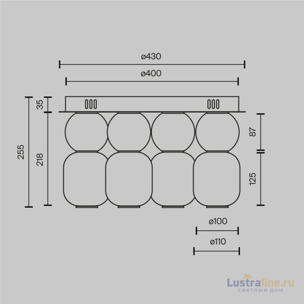 Потолочный светильник Maytoni Drop MOD273CL-L60G3K Потолочный светильник Maytoni Drop MOD273CL-L60G3K