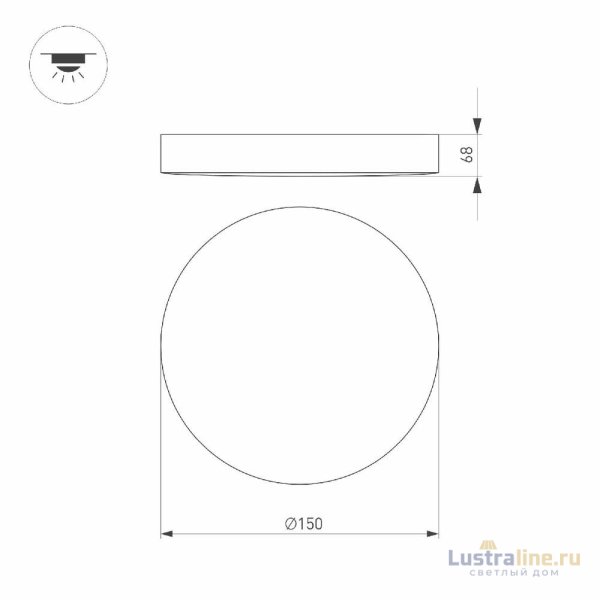 Потолочный светильник Arlight SP-FLOWER-R280-15W Day4000-MIX (BK, 110 deg, 230V, MOTION) 041487