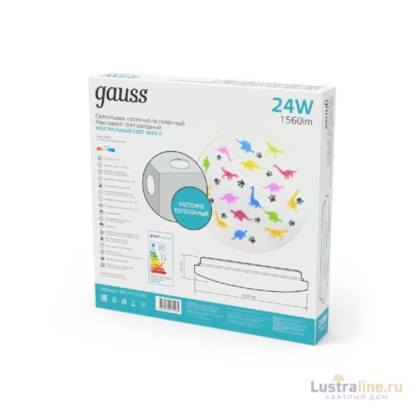Потолочный светильник Gauss 941411224D Потолочный светильник Gauss 941411224D