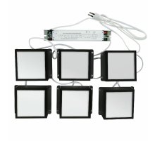Встраиваемый светильник Uniel ULP-1010 42W/4000К IP40 GRILYATO OPAL BLACK KIT06 UL-00012447
