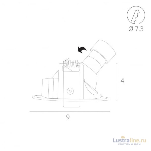 Встраиваемый светильник Arte Lamp A3217PL-1BK Встраиваемый светильник Arte Lamp A3217PL-1BK