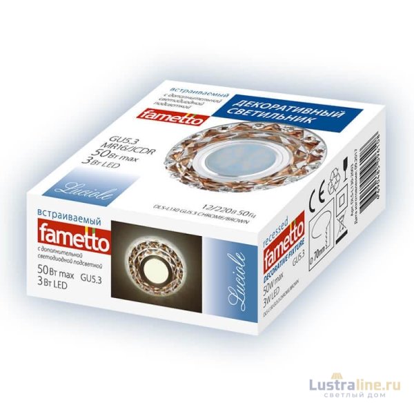 Встраиваемый светильник Fametto Luciole DLS-L129 GU5.3 Chrome/Gold