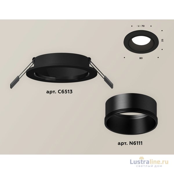 Встраиваемый светильник Ambrella Light Techno XC6513002 (C6513, N6111) Встраиваемый светильник Ambrella Light Techno XC6513002 (C6513, N6111)