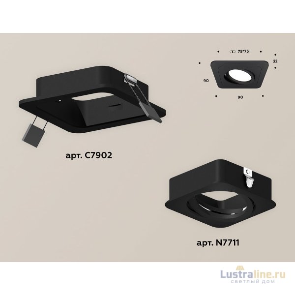 Встраиваемый поворотный светильник Ambrella Light Techno XC7902010 (C7902, N7711) Встраиваемый поворотный светильник Ambrella Light Techno XC7902010 (C7902, N7711)