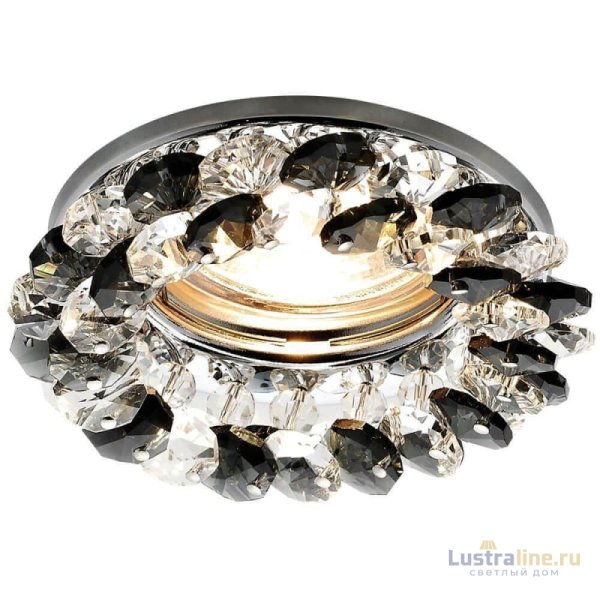 Встраиваемый светильник Ambrella Light Crystal K206 BK/CH