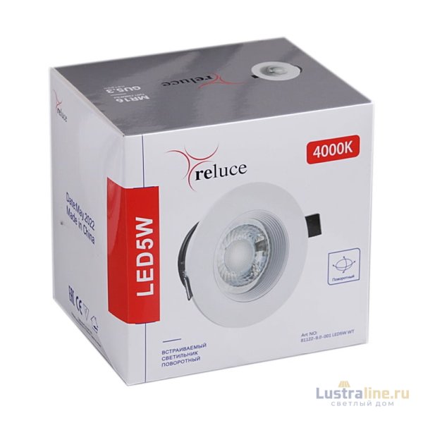 Точечный светильник Reluce 81122-9.0-001 LED5W WT Точечный светильник Reluce 81122-9.0-001 LED5W WT