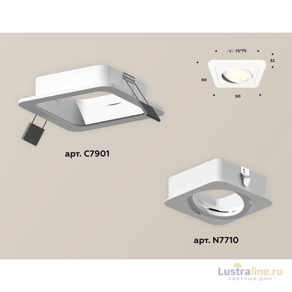 Встраиваемый поворотный светильник Ambrella Light Techno XC7901010 (C7901, N7710) Встраиваемый поворотный светильник Ambrella Light Techno XC7901010 (C7901, N7710)