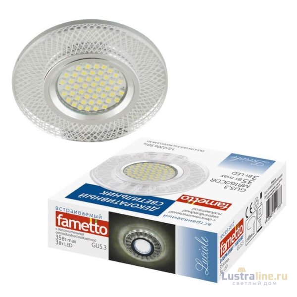 Встраиваемый светильник Fametto Luciole DLS-L154 GU5.3 GLASSY/CLEAR 3D Встраиваемый светильник Fametto Luciole DLS-L154 GU5.3 GLASSY/CLEAR 3D