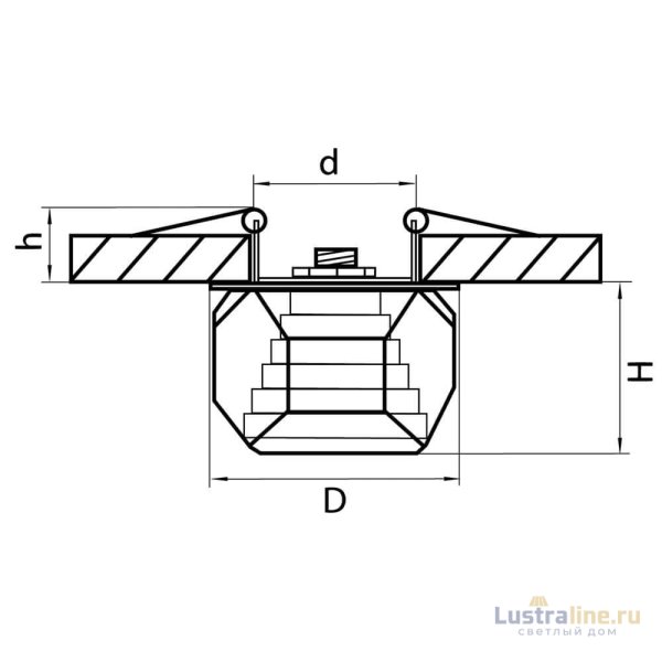 Встраиваемый светильник Lightstar Romb 004060 Встраиваемый светильник Lightstar Romb 004060