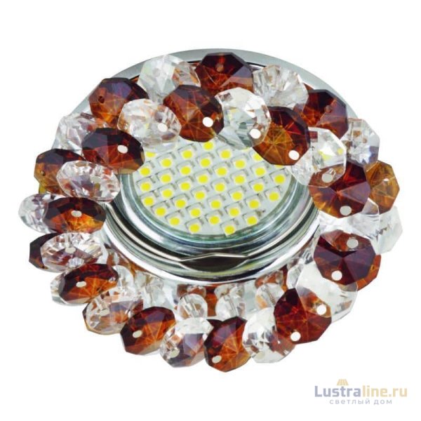 Встраиваемый светильник Fametto Fiore DLS-F130 GU5.3 Chrome/Brown