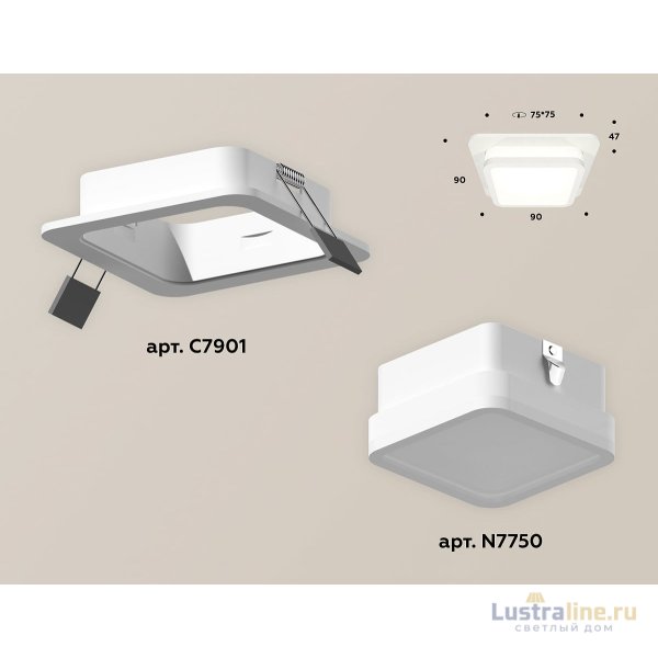 Встраиваемый светильник Ambrella Light Techno XC7901012 (C7901, N7750) Встраиваемый светильник Ambrella Light Techno XC7901012 (C7901, N7750)