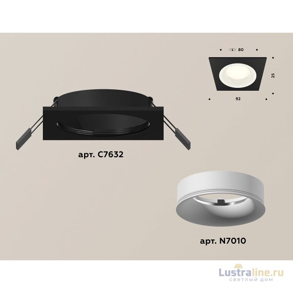 Встраиваемый светильник Ambrella Light Techno XC7632001 (C7632, N7010) Встраиваемый светильник Ambrella Light Techno XC7632001 (C7632, N7010)