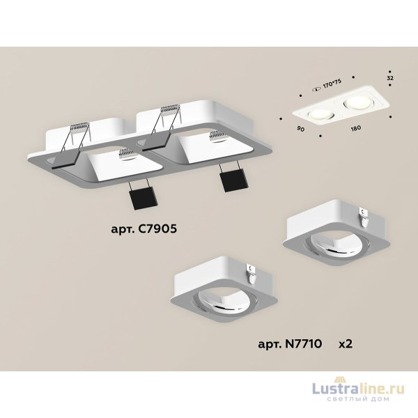 Встраиваемый поворотный светильник Ambrella Light Techno XC7905010 (C7905, N7710) Встраиваемый поворотный светильник Ambrella Light Techno XC7905010 (C7905, N7710)