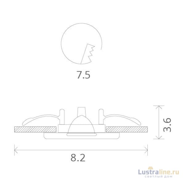Встраиваемый светильник Arte Lamp Aqua A5440PL-1SS Встраиваемый светильник Arte Lamp Aqua A5440PL-1SS
