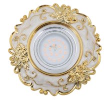 Встраиваемый светильник Fametto Arno DLS-A105 GU5.3 Chrome/Beige+Gold