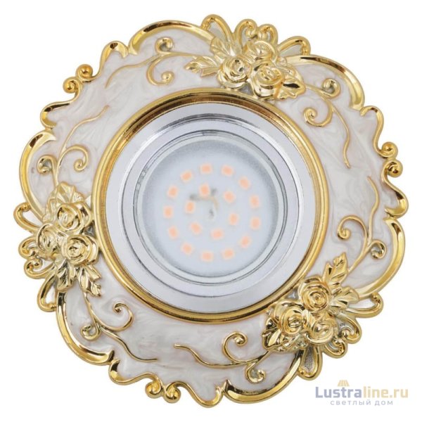 Встраиваемый светильник Fametto Arno DLS-A105 GU5.3 Chrome/Beige+Gold Встраиваемый светильник Fametto Arno DLS-A105 GU5.3 Chrome/Beige+Gold