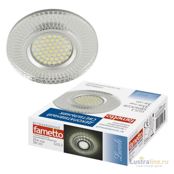 Встраиваемый светильник Fametto Luciole DLS-L152 GU5.3 GLASSY/CLEAR 3D Встраиваемый светильник Fametto Luciole DLS-L152 GU5.3 GLASSY/CLEAR 3D