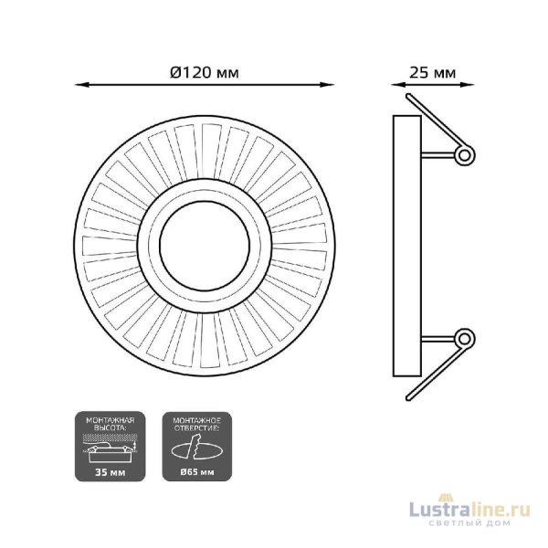 Встраиваемый светильник Gauss Backlight BL136 Встраиваемый светильник Gauss Backlight BL136