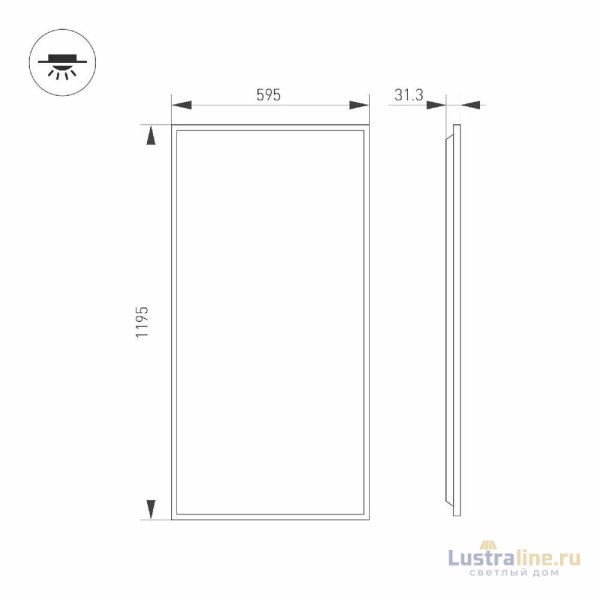Панель светодиодная Arlight DL-TITAN-S600x1200-60W Day4000 052815