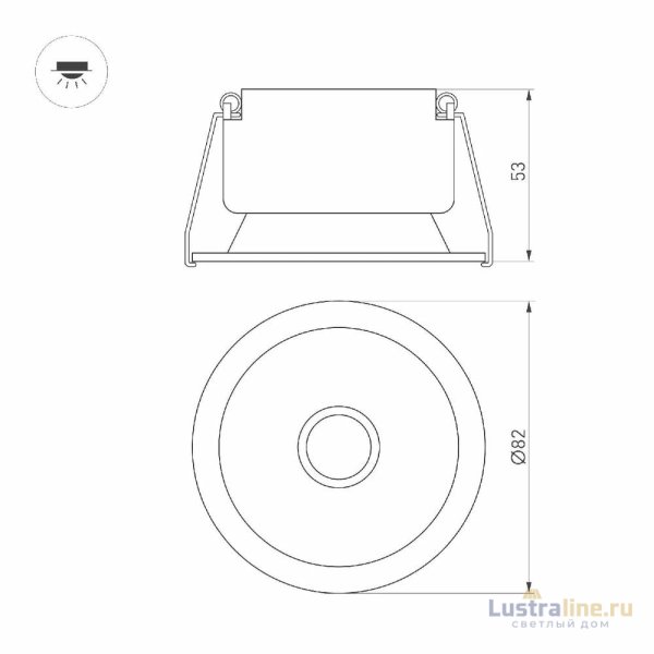 Встраиваемый светильник Arlight MS-HARBOR-R82-10W Warm2700 054479