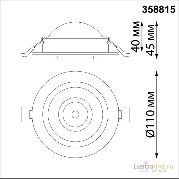 Встраиваемый светильник Novotech Gesso 358815 Встраиваемый светильник Novotech Gesso 358815