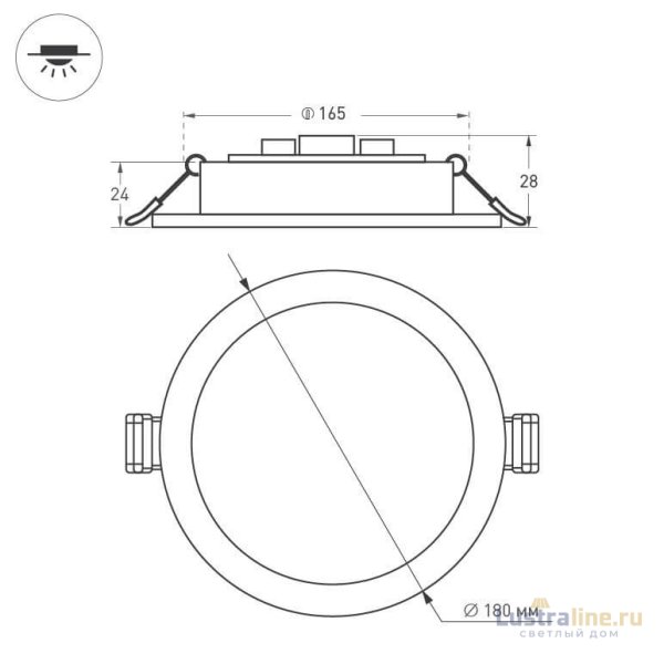 Встраиваемый светодиодный светильник Arlight DL-BL180-18W Day White 021440