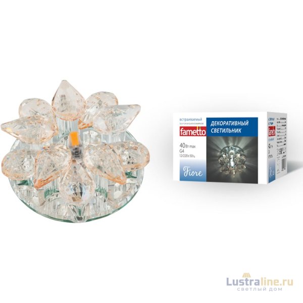 Встраиваемый светильник Fametto DLS-F129 G4 GLASSY/CHAMPAIGNE UL-00000354