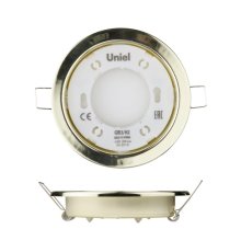 Встраиваемый светильник (UL-00005053) Uniel GX53/H2 Gold 10 Prom