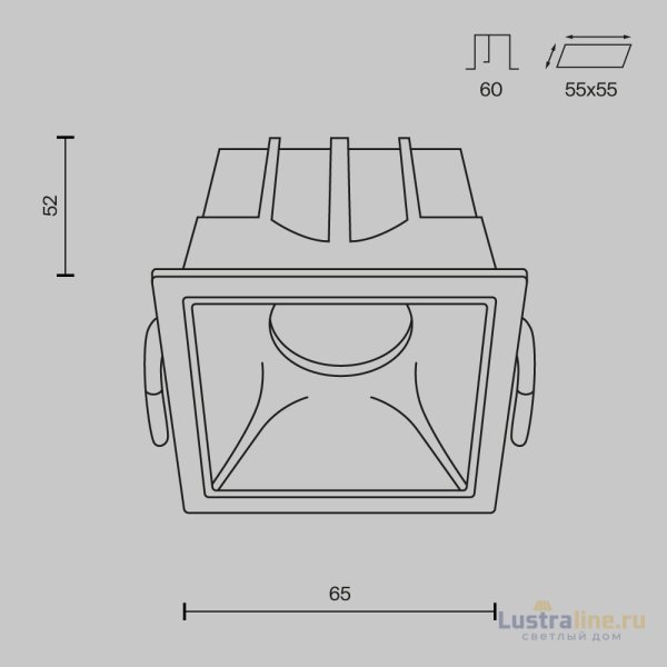 Встраиваемый светильник Maytoni Technical Alfa LED DL043-01-10W4K-SQ-W