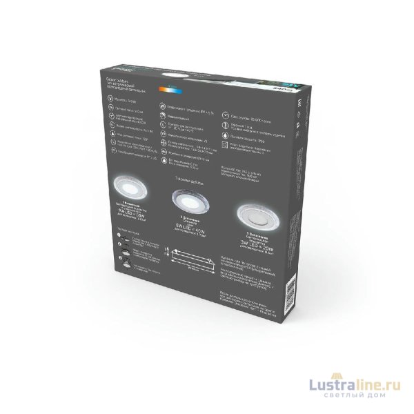 Встраиваемый светодиодный светильник Gauss Backlight Bubbles BL317 Встраиваемый светодиодный светильник Gauss Backlight Bubbles BL317