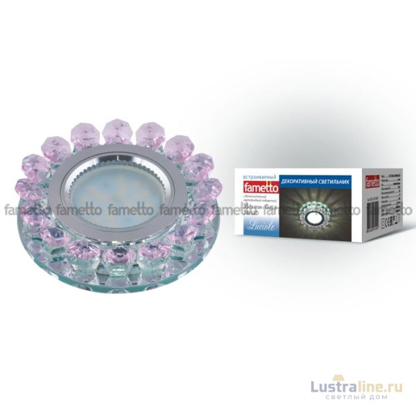 Встраиваемый светильник Fametto Luciole DLS-L102 GU5.3 CHROME/PINK Встраиваемый светильник Fametto Luciole DLS-L102 GU5.3 CHROME/PINK