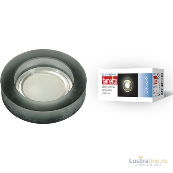 Встраиваемый светильник Fametto Luciole DLS-L110 GU5.3 CHROME/MATT BLACK UL-00000362