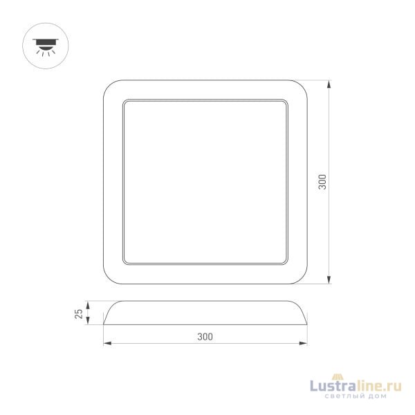 Встраиваемый светильник Arlight CL-Fiokk-S300x300-25W Day4000-Mix 034472 Встраиваемый светильник Arlight CL-Fiokk-S300x300-25W Day4000-Mix 034472