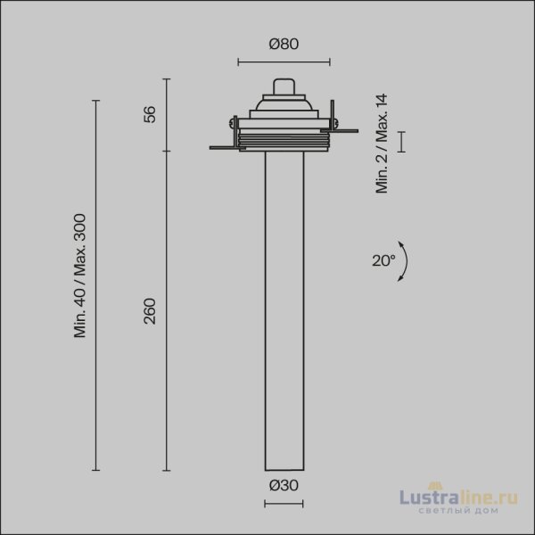 Встраиваемый светодиодный светильник Maytoni Technical Ceiling Focus T C140TRS-L300-7W3K-B