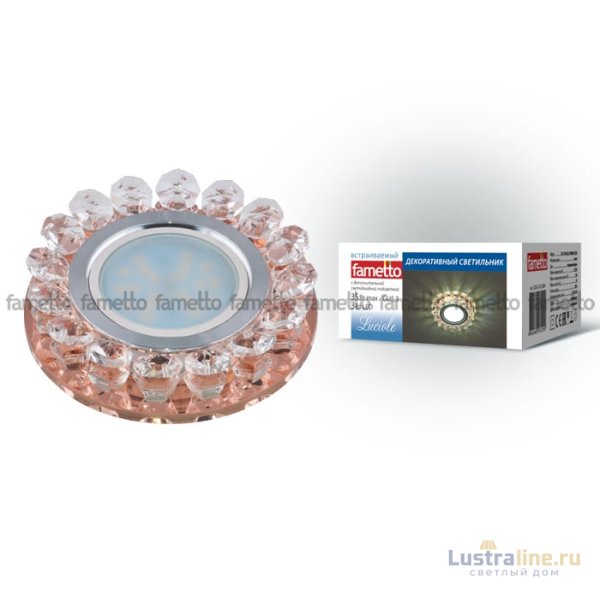 Встраиваемый светильник Fametto Luciole DLS-L102 GU5.3 CHROME/PEACH 10001