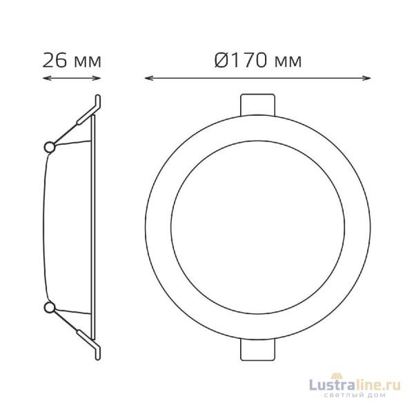 Встраиваемый светильник Gauss Elementary Downlight 997420218