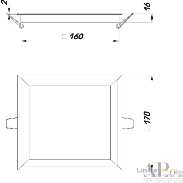 Встраиваемый светильник Arte Perfetto Luce Ingrid 3322.LDF16016/16W/6K