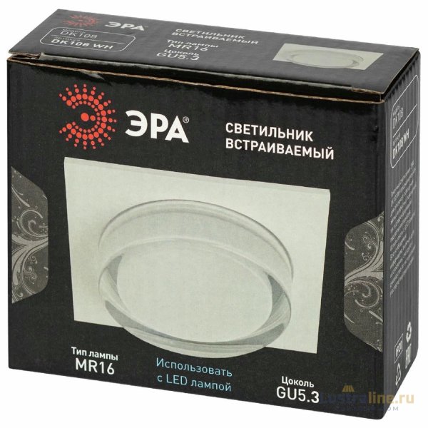 Встраиваемый светильник Эра DK108 WH Б0058398 Встраиваемый светильник Эра DK108 WH Б0058398