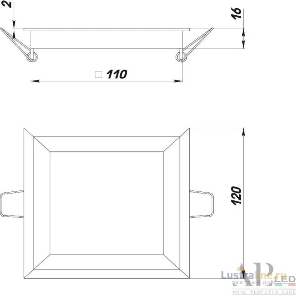 Встраиваемый светильник Arte Perfetto Luce Ingrid 3322.LDF9016/9W/6K Встраиваемый светильник Arte Perfetto Luce Ingrid 3322.LDF9016/9W/6K