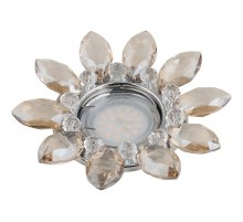 Встраиваемый светильник Fametto Peonia DLS-P112 GU5.3 CHROME/COGNAC+CLEAR 10542