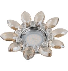 Встраиваемый светильник Fametto Peonia DLS-P112 GU5.3 CHROME/COGNAC+CLEAR 10542