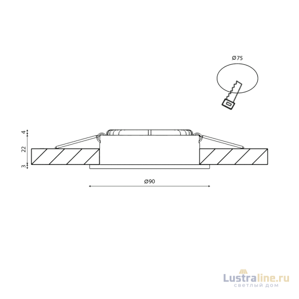Встраиваемый светильник DesignLed FA-NIA-179612EA-WH-WW 003549