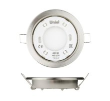 Встраиваемый светильник (UL-00005054) Uniel GX53/H2 Nickel 10 Prom